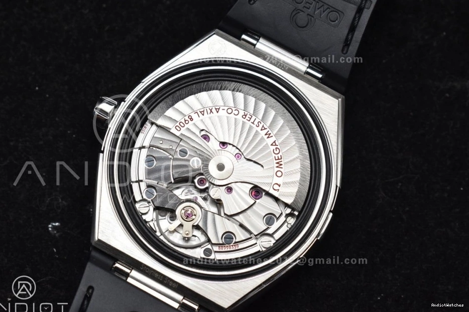 Constellation Black Strap Gummy on 1:1 A8900 Black VSF Edition Ceramic Black Dial HighPerformance SS Best Super 545 Clone 0412